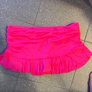 La Blanca Pink Asymmetrical Bubble Mini Coverup